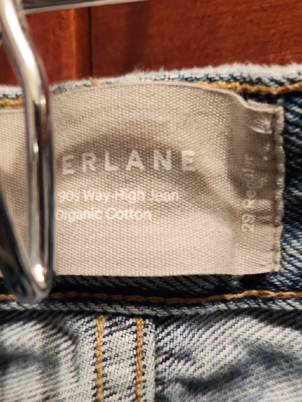 Everlane The 90's Cheeky Button Fly Crop Light Blue Jeans, Size 29 Regular - Picture 6 of 9